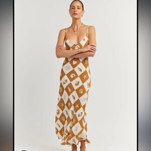 DISSH Mele Tangerine Shell Midi Dress